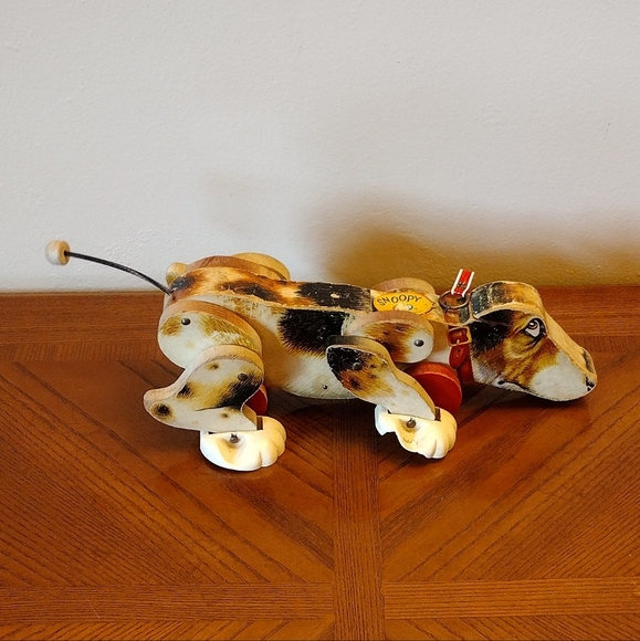 Vintage Fisher Price Snoopy Pull Toy Dog #181 - Picture 3 of 10
